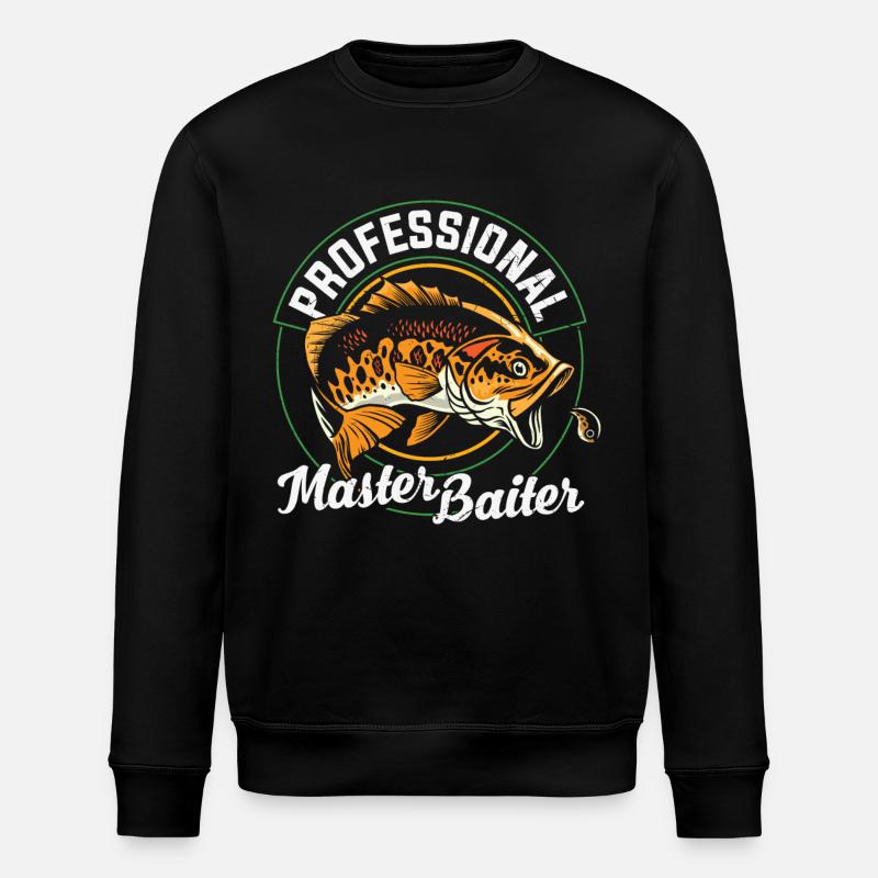 Angeln Zitat Professional Master Baiter - Stanley/Stella Unisex Bio-Sweatshirt ROLLER - Schwarz