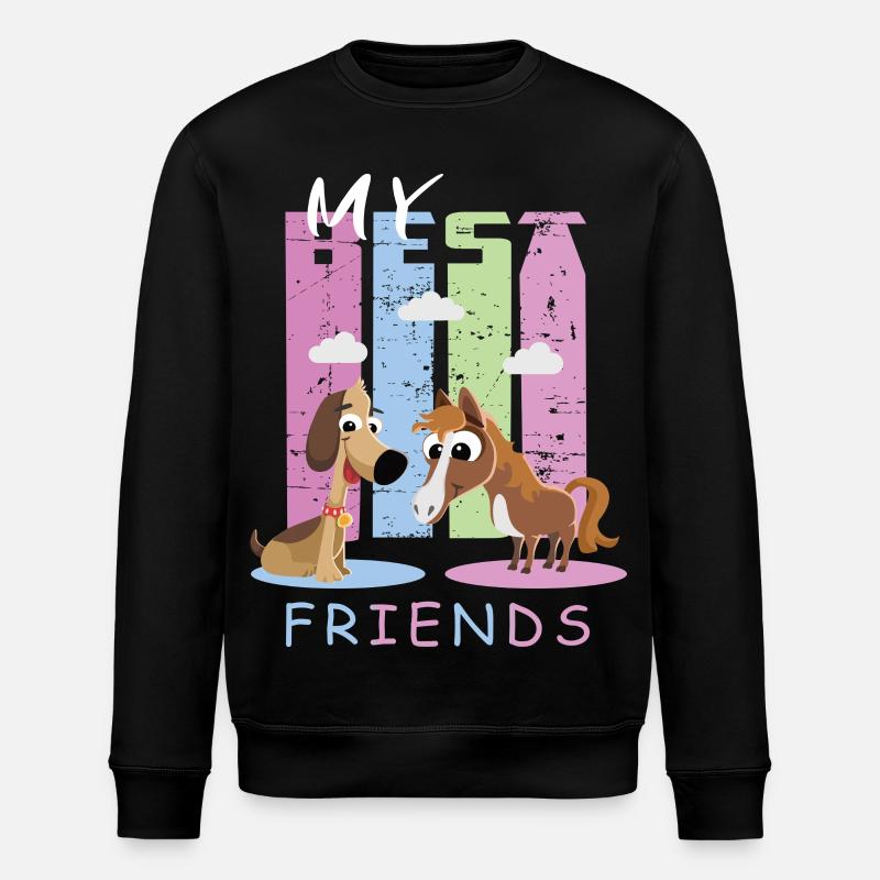 Cheval et chien - Sweat bio ROLLER Stanley/Stella Unisexe - noir