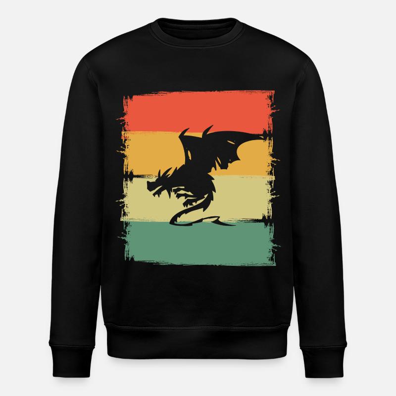 Drache Drachen - Stanley/Stella Unisex Bio-Sweatshirt ROLLER - Schwarz
