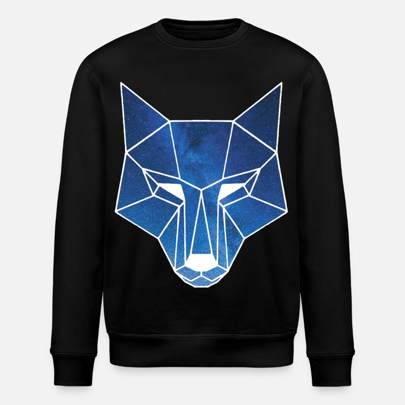 Loup blanc et ciel étoilé - Sweat bio ROLLER Stanley/Stella Unisexe - noir