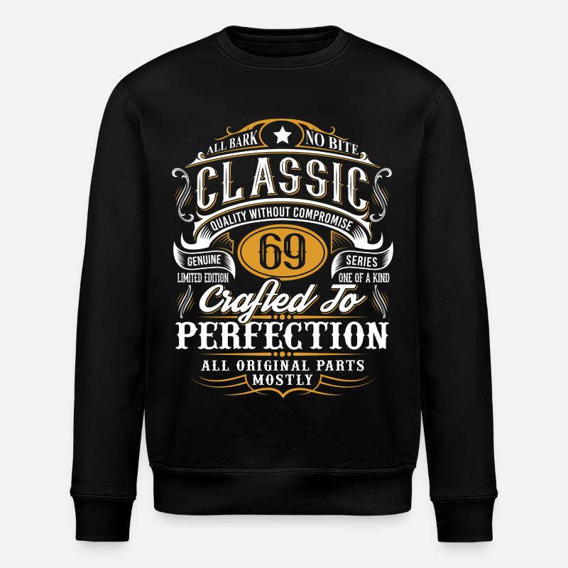 69th birthday - Stanley/Stella ROLLER Unisex Organic Sweatshirt - black
