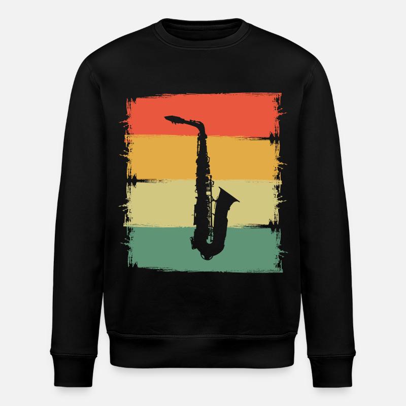 Saxophon - Stanley/Stella Unisex Bio-Sweatshirt ROLLER - Schwarz