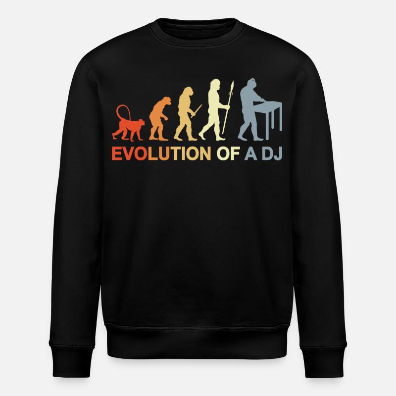 Evolution of a DJ - Stanley/Stella ROLLER Unisex Organic Sweatshirt - black