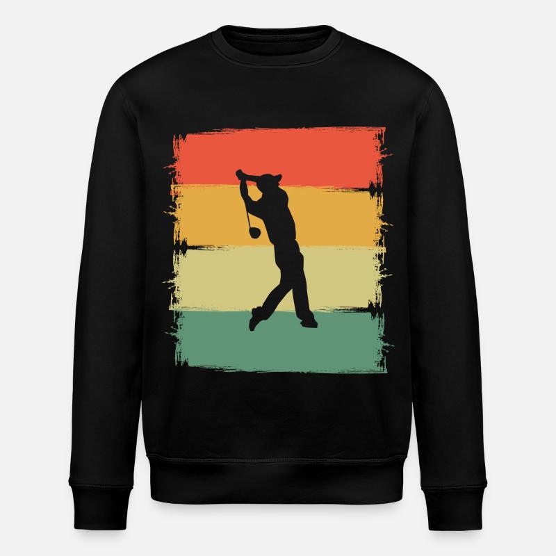 Golf Golfer - Stanley/Stella ROLLER Unisex Organic Sweatshirt - black