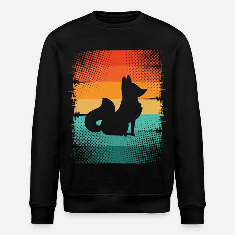 Fox - Stanley/Stella ROLLER Unisex Organic Sweatshirt - black