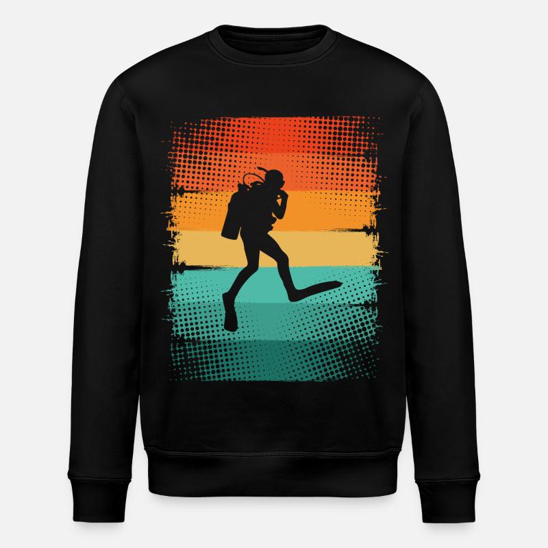 Taucher Tauchen - Stanley/Stella Unisex Bio-Sweatshirt ROLLER - Schwarz