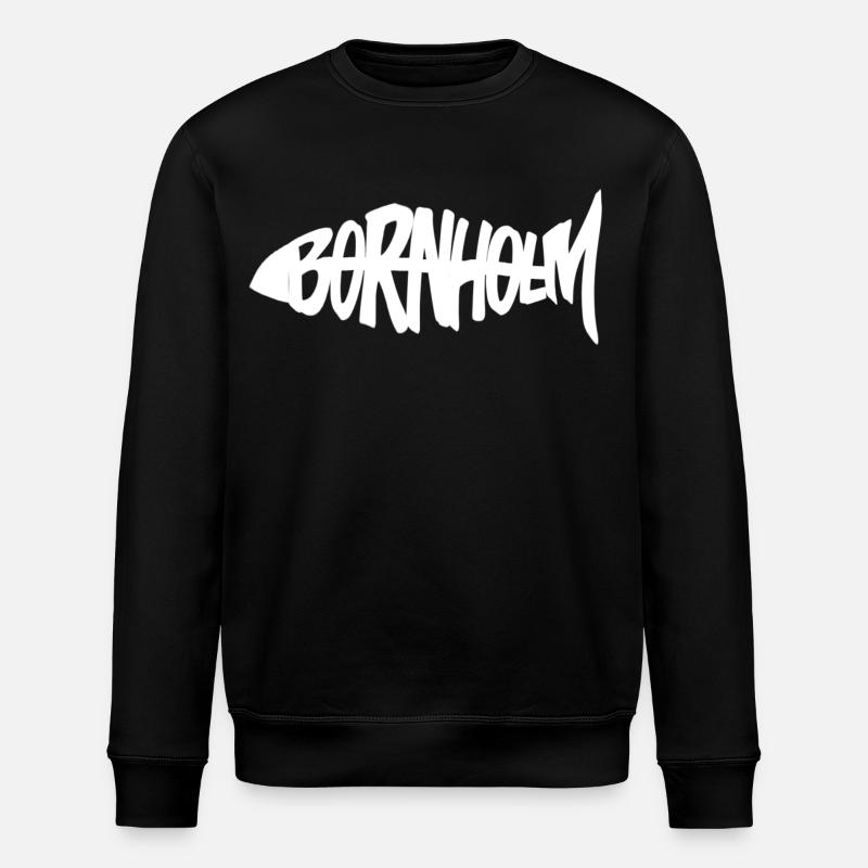 Bornholm Fisch - Stanley/Stella Unisex Bio-Sweatshirt ROLLER - Schwarz