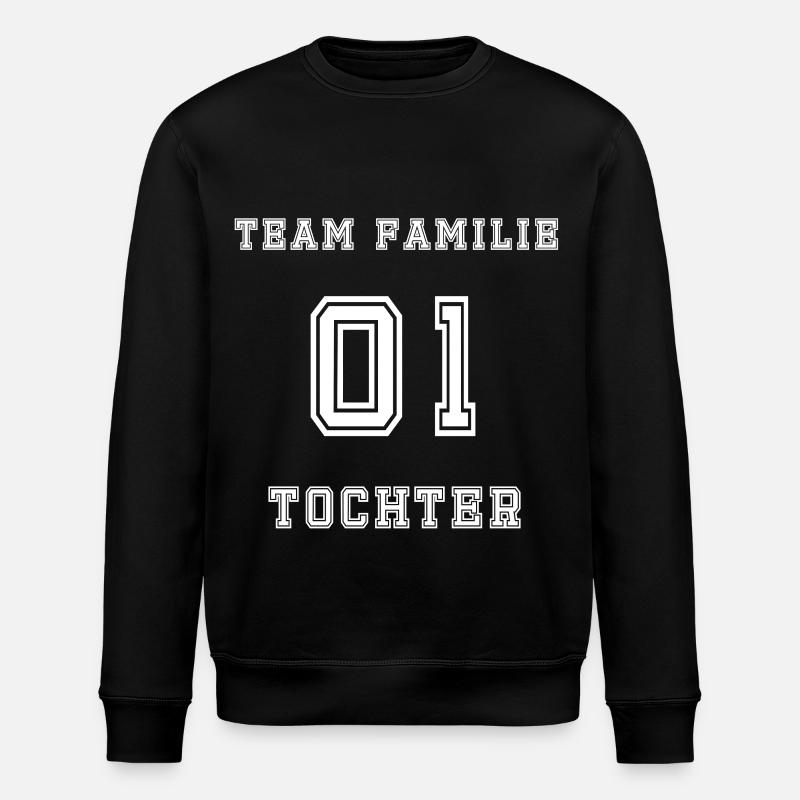 Team Family 01 Tochter - Stanley/Stella Unisex Bio-Sweatshirt ROLLER - Schwarz