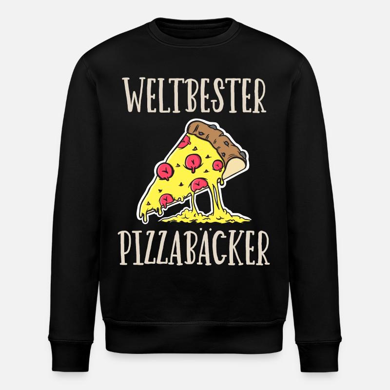 Weltbester Pizzabäcker - Stanley/Stella Unisex Bio-Sweatshirt ROLLER - Schwarz
