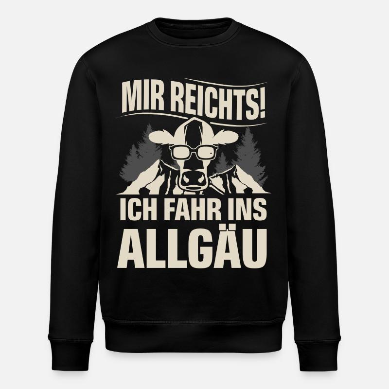 Allgäu - Stanley/Stella Unisex Bio-Sweatshirt ROLLER - Schwarz