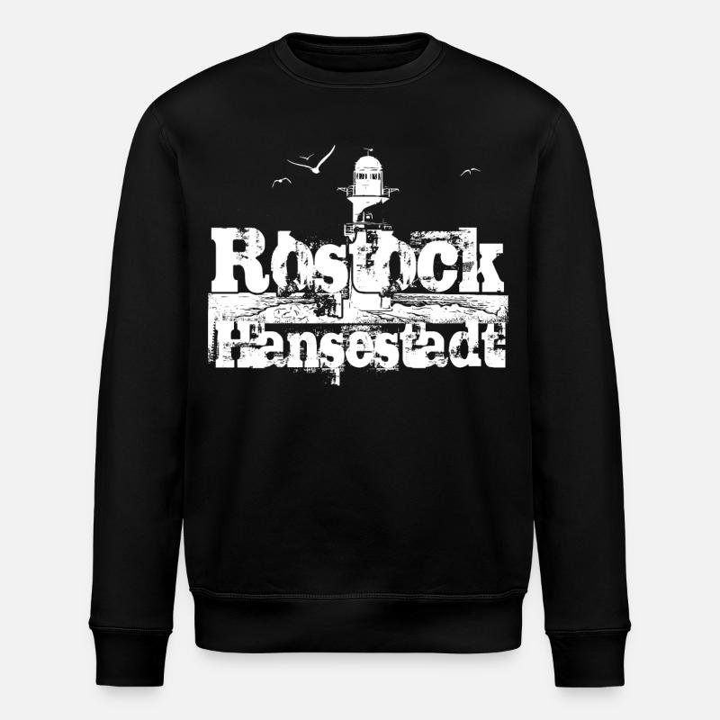 Rostock Hansestadt - Stanley/Stella Unisex Bio-Sweatshirt ROLLER - Schwarz