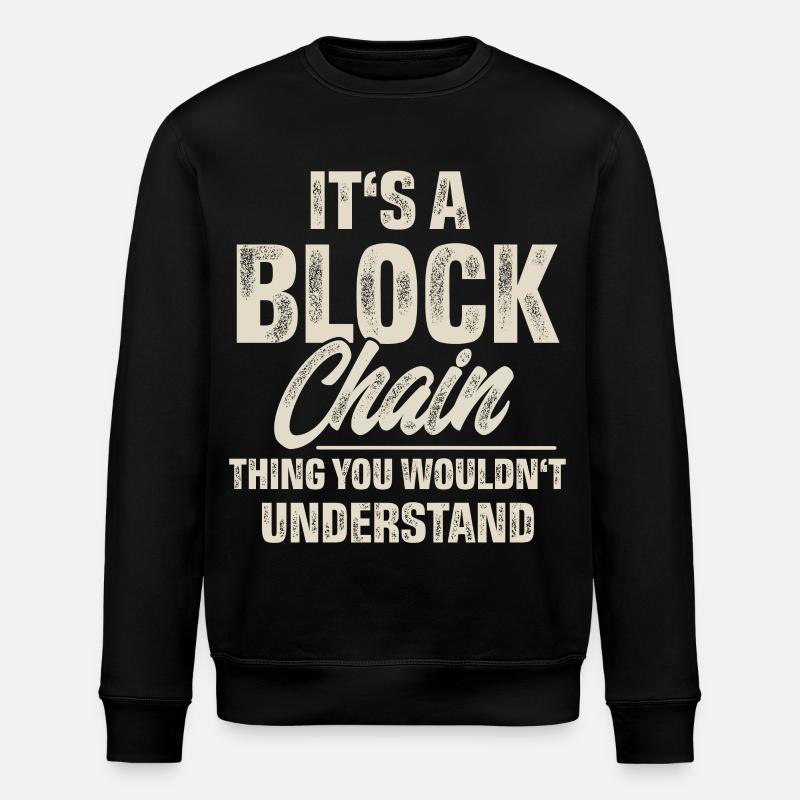 Crypto Blockchain - Sweat bio ROLLER Stanley/Stella Unisexe - noir
