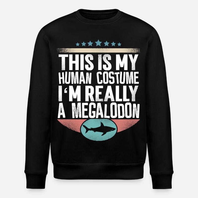 Requin géant mégalodon - Sweat bio ROLLER Stanley/Stella Unisexe - noir