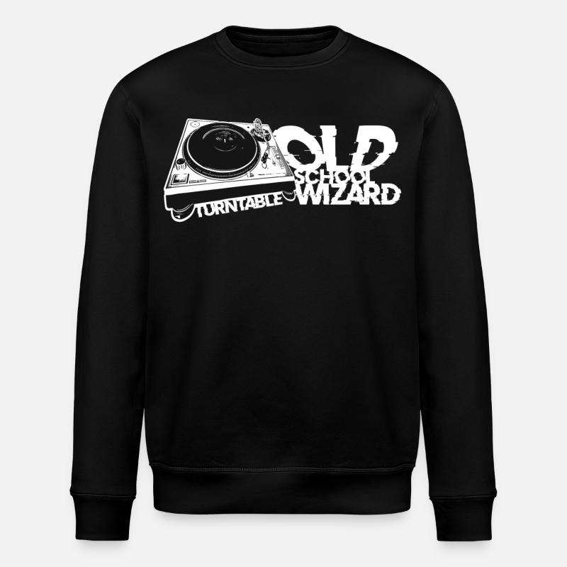Turntable DJ Old School Wizard - Stanley/Stella ROLLER Unisex Organic Sweatshirt - black