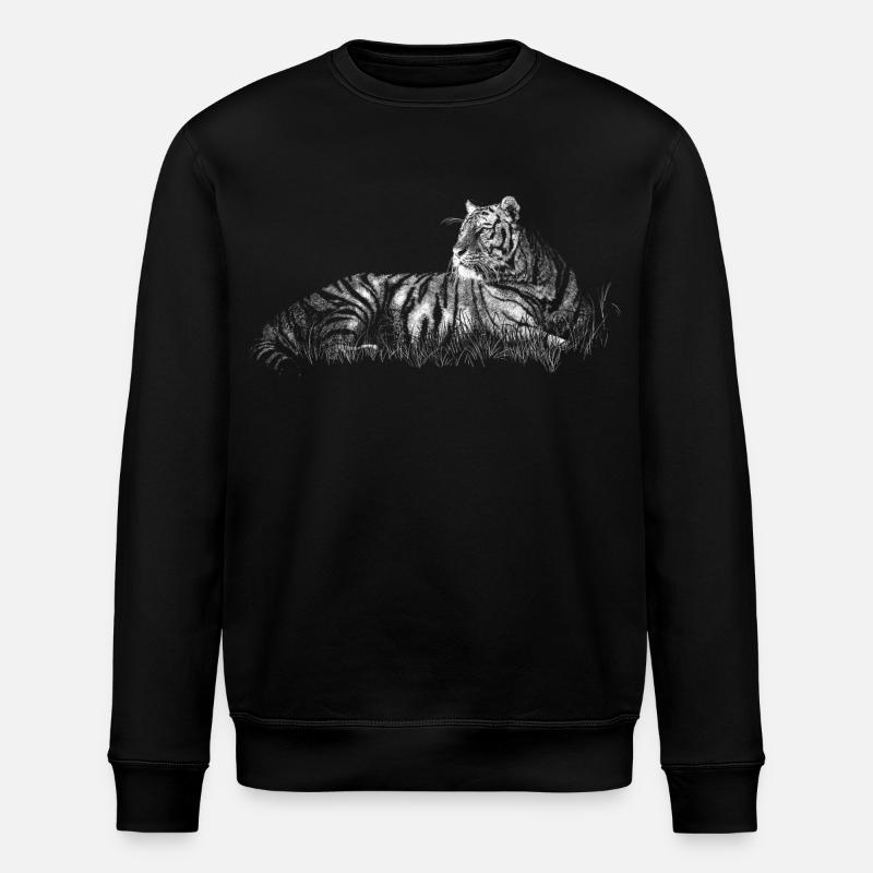 Tiger - Stanley/Stella Unisex Bio-Sweatshirt ROLLER - Schwarz