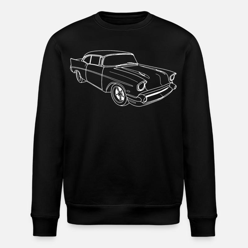 Altes amerikanisches Auto - Stanley/Stella Unisex Bio-Sweatshirt ROLLER - Schwarz