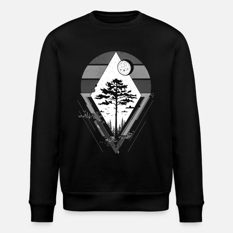 Mystischer Baum Heilige Geometrie - Stanley/Stella Unisex Bio-Sweatshirt ROLLER - Schwarz