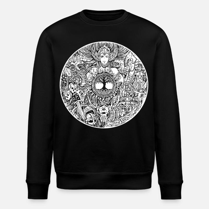 Viking Shield - Valkyrie - Valkyrie - Stanley/Stella ROLLER Unisex Organic Sweatshirt - black