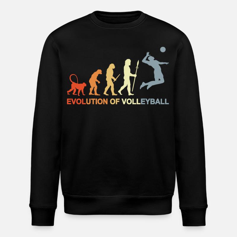Evolution eines Volleyballspielers - Stanley/Stella Unisex Bio-Sweatshirt ROLLER - Schwarz
