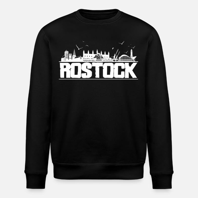 Rostock - Skyline - Stanley/Stella Unisex Bio-Sweatshirt ROLLER - Schwarz
