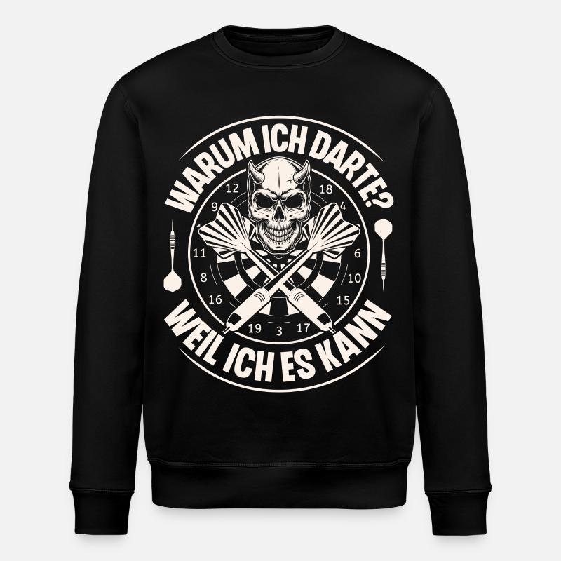 Dart Darten Darts - Stanley/Stella Unisex Bio-Sweatshirt ROLLER - Schwarz