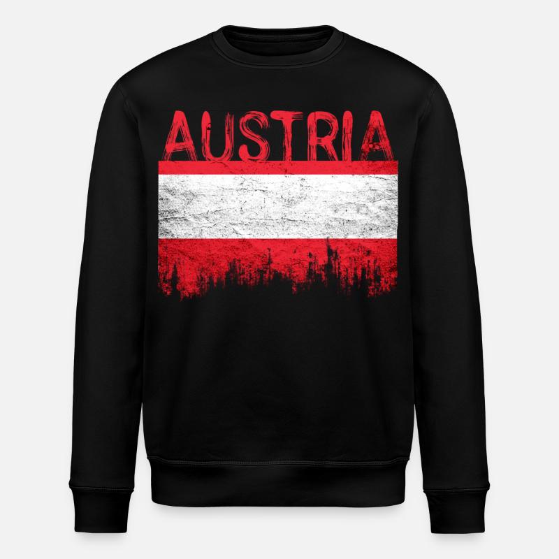 Australischer Flaggenstil mit city Silhouette - Stanley/Stella Unisex Bio-Sweatshirt ROLLER - Schwarz