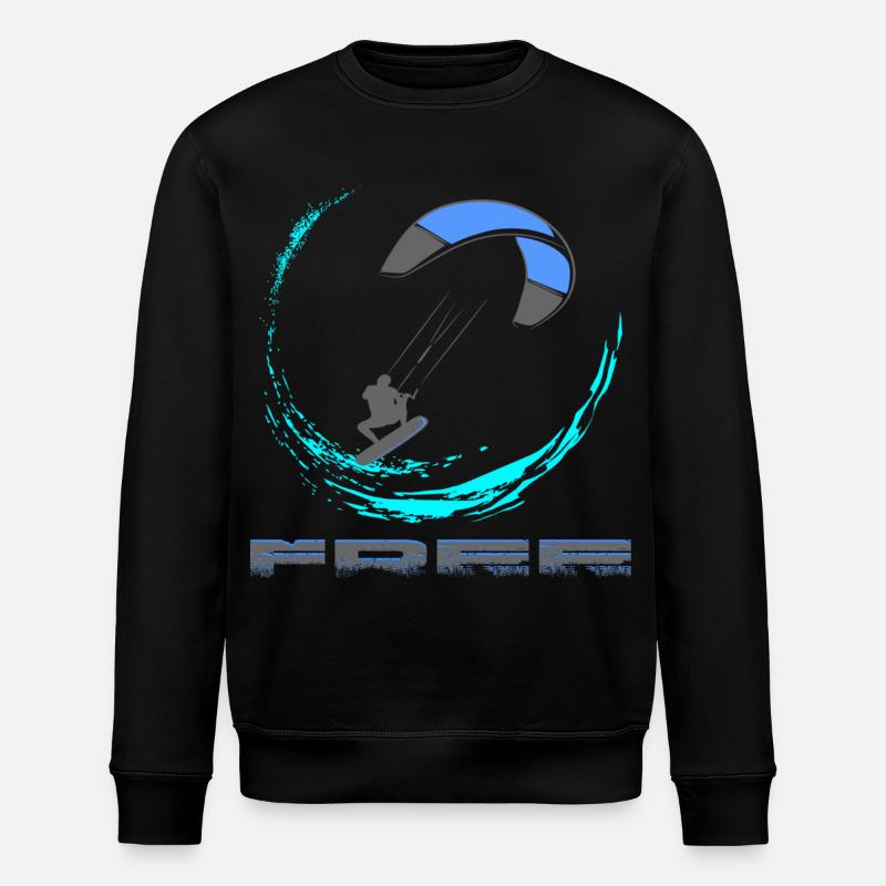 Kitesurf - Sweat bio ROLLER Stanley/Stella Unisexe - noir