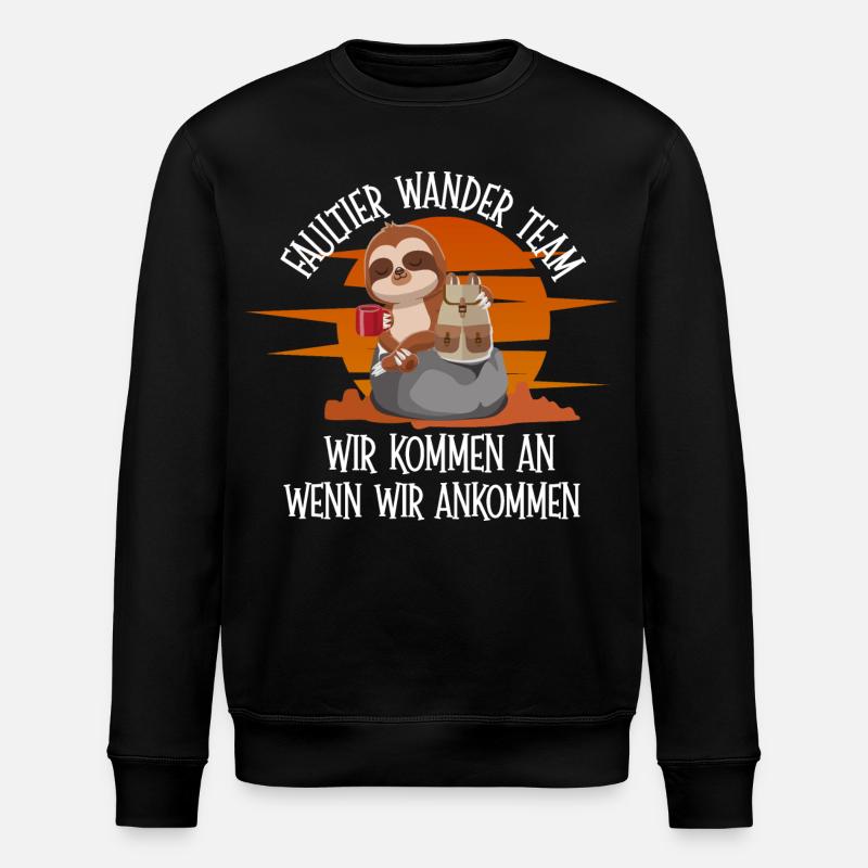 Häschentier Wanderteam Motiv - Stanley/Stella Unisex Bio-Sweatshirt ROLLER - Schwarz
