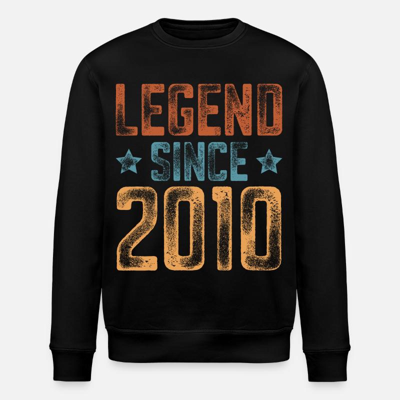 2010 Naissance Année de naissance Anniversaire - Sweat bio ROLLER Stanley/Stella Unisexe - noir