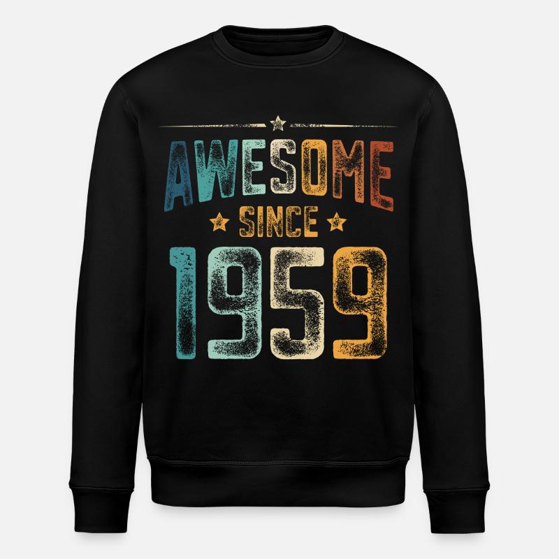 1959 Naissance Anniversaire Année de naissance - Sweat bio ROLLER Stanley/Stella Unisexe - noir