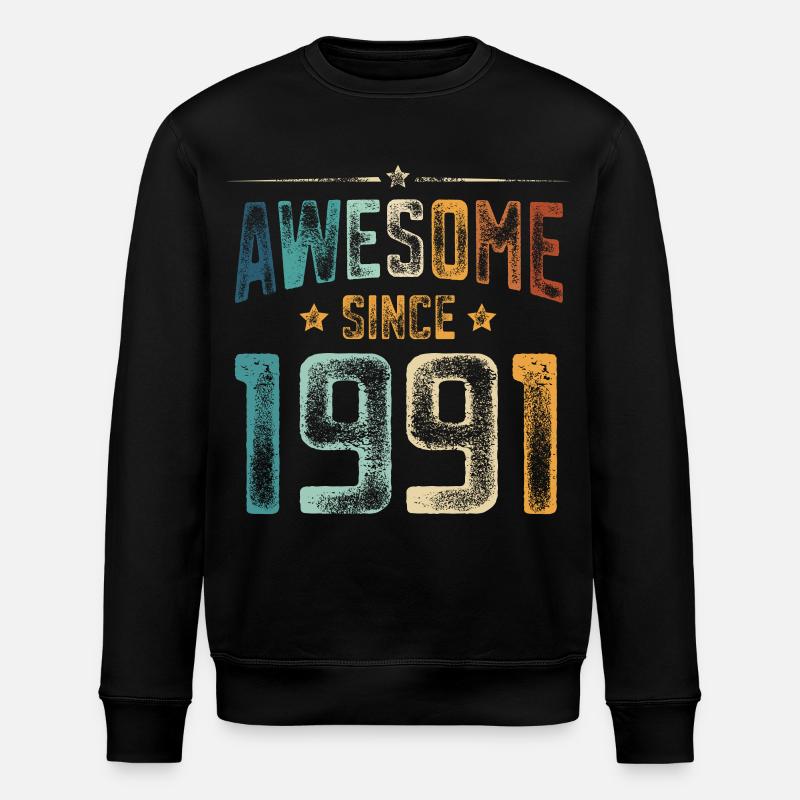 1991 Naissance Année de naissance - Sweat bio ROLLER Stanley/Stella Unisexe - noir