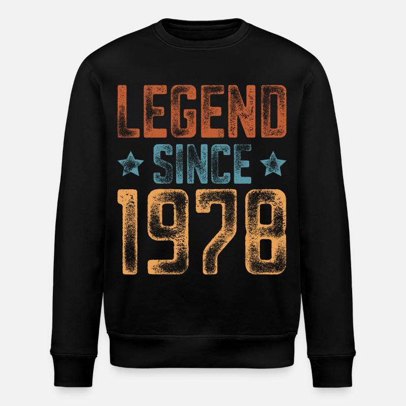 1978 Naissance Année de naissance Anniversaire - Sweat bio ROLLER Stanley/Stella Unisexe - noir