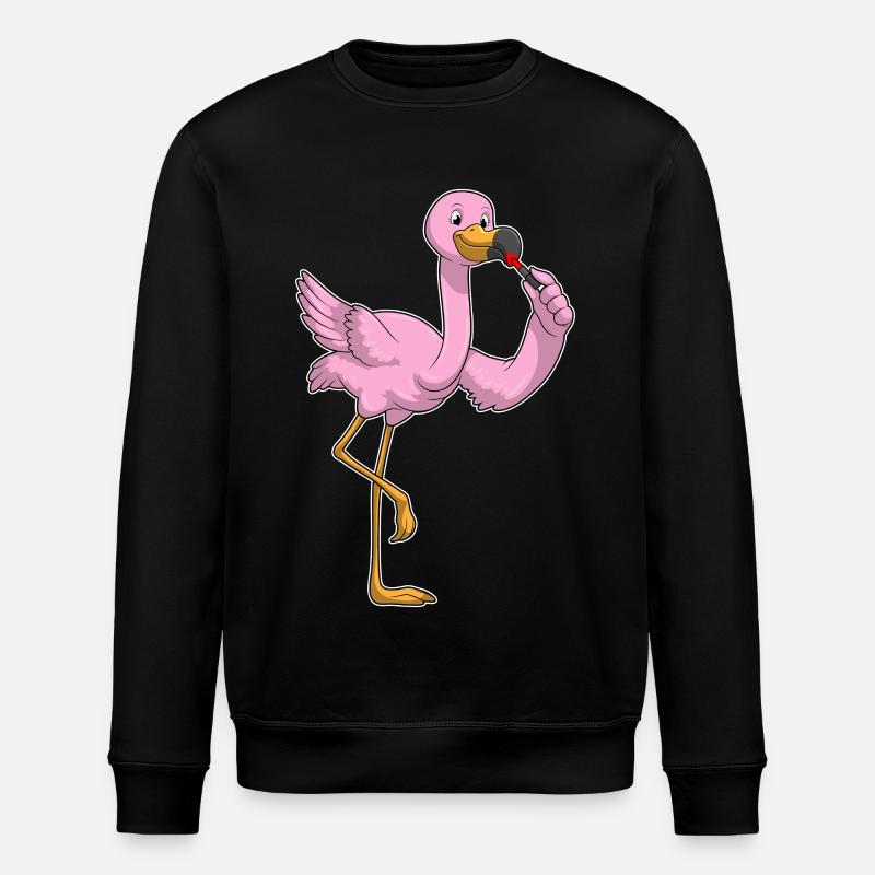 Flamingo Lippenstift - Stanley/Stella Unisex Bio-Sweatshirt ROLLER - Schwarz
