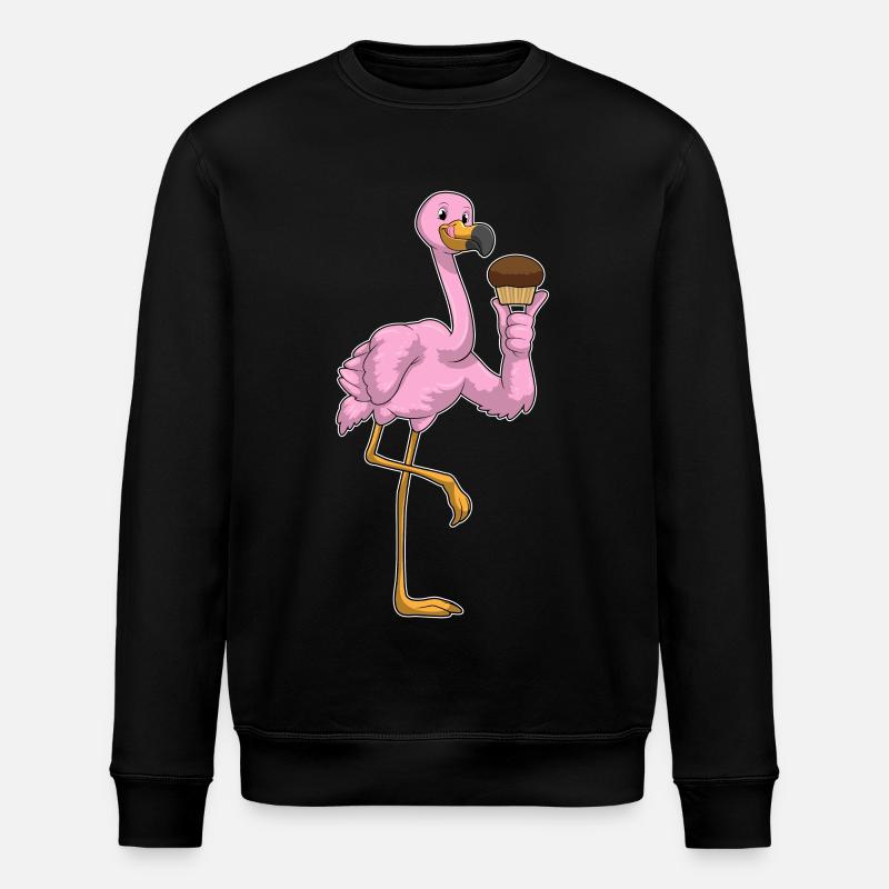 Flamingo Muffin - Stanley/Stella ROLLER Unisex Organic Sweatshirt - black