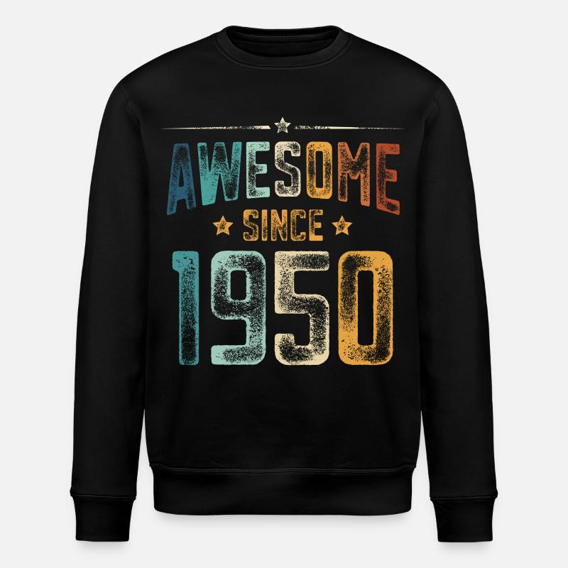 1950 Naissance Année de naissance - Sweat bio ROLLER Stanley/Stella Unisexe - noir