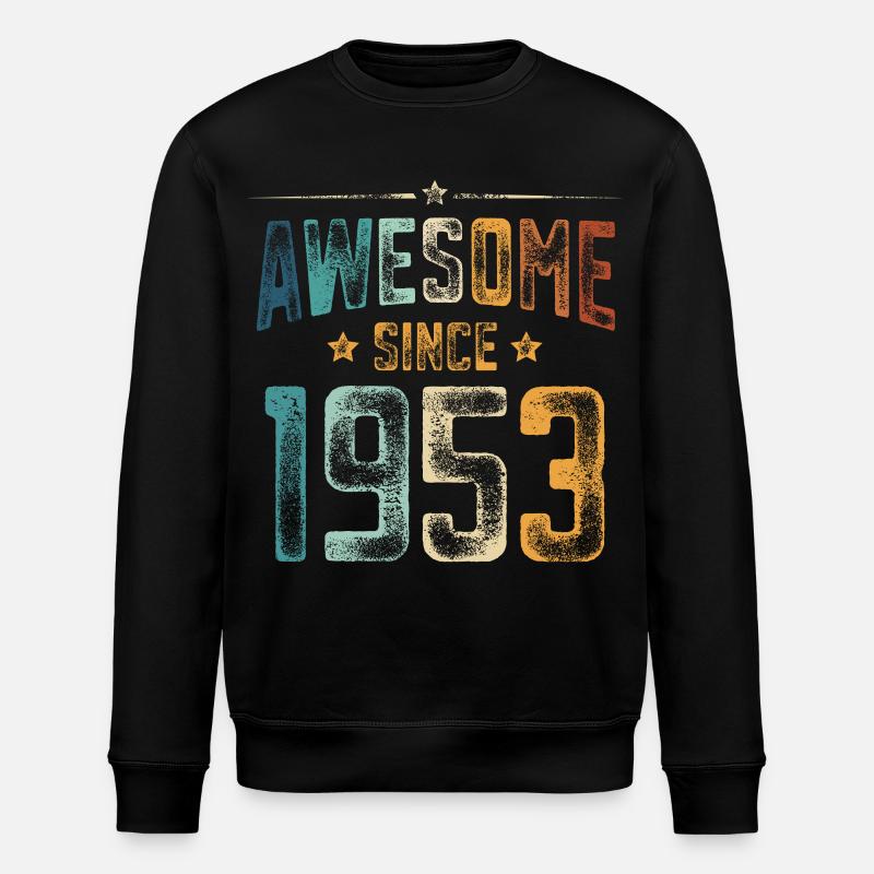 1953 Naissance Année de naissance - Sweat bio ROLLER Stanley/Stella Unisexe - noir
