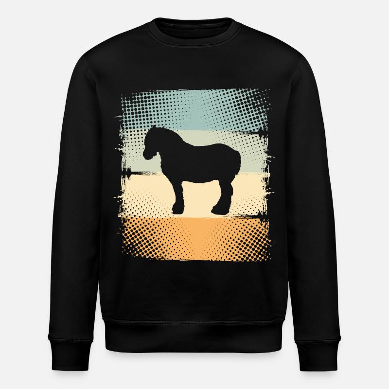 Pferd - Stanley/Stella Unisex Bio-Sweatshirt ROLLER - Schwarz