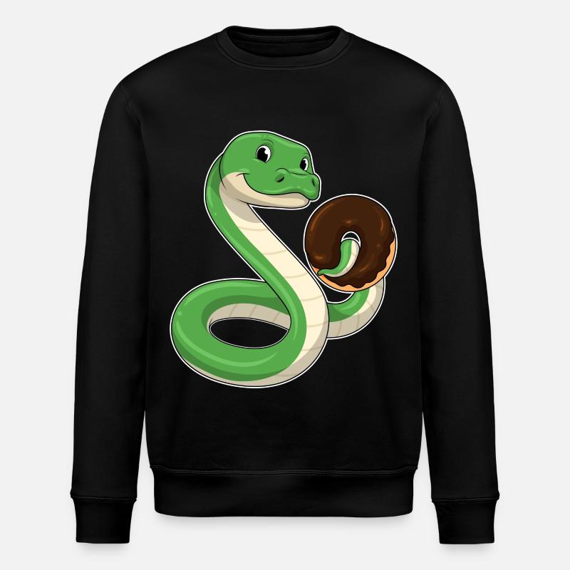 Serpent avec beignet - Sweat bio ROLLER Stanley/Stella Unisexe - noir