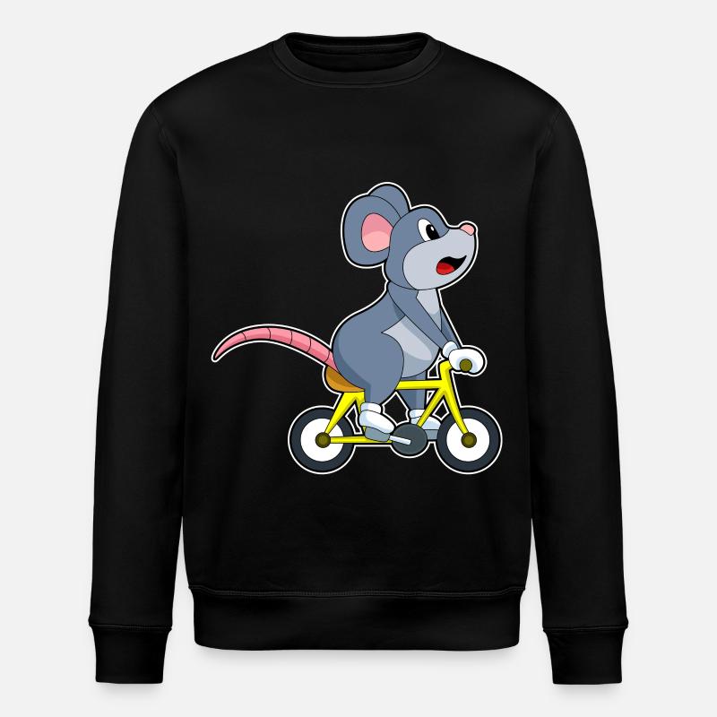 Souris avec vélo - Sweat bio ROLLER Stanley/Stella Unisexe - noir