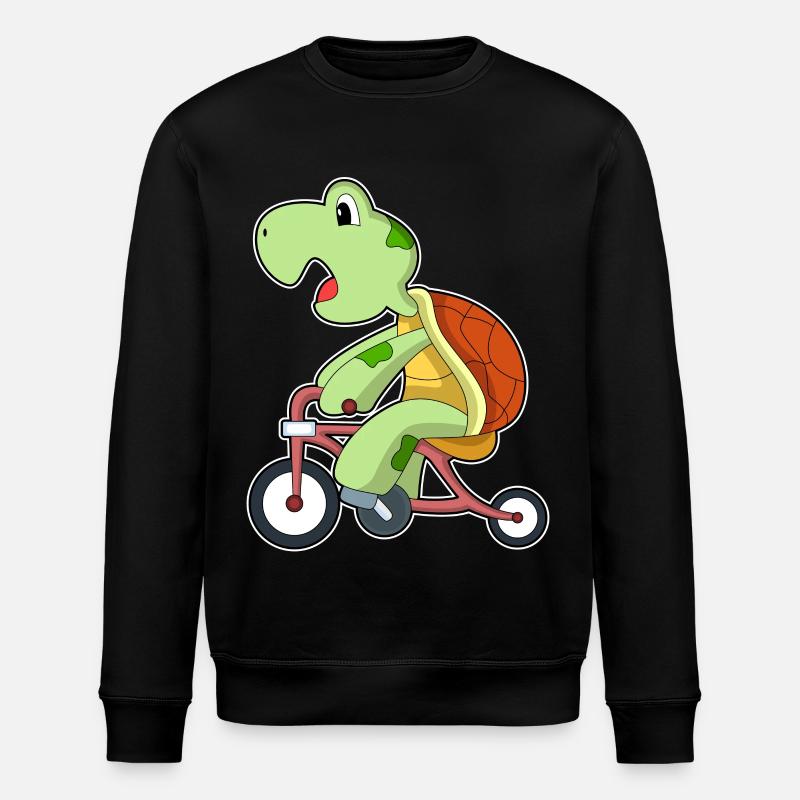 Tortue avec vélo - Sweat bio ROLLER Stanley/Stella Unisexe - noir