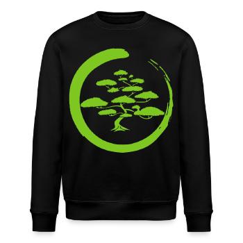 Arbre du Japon vert - Sweat bio ROLLER Stanley/Stella Unisexe - noir - Devant - Nik (191cm)