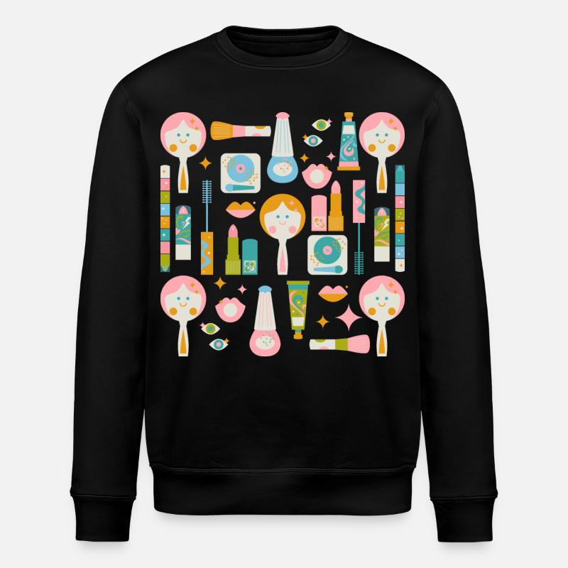disco make up revival - Stanley/Stella ROLLER Unisex Organic Sweatshirt - black