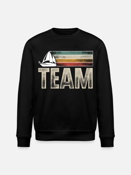 Sailing Sailor Sailboat Team Crew - Stanley/Stella ROLLER Unisex Organic Sweatshirt - black