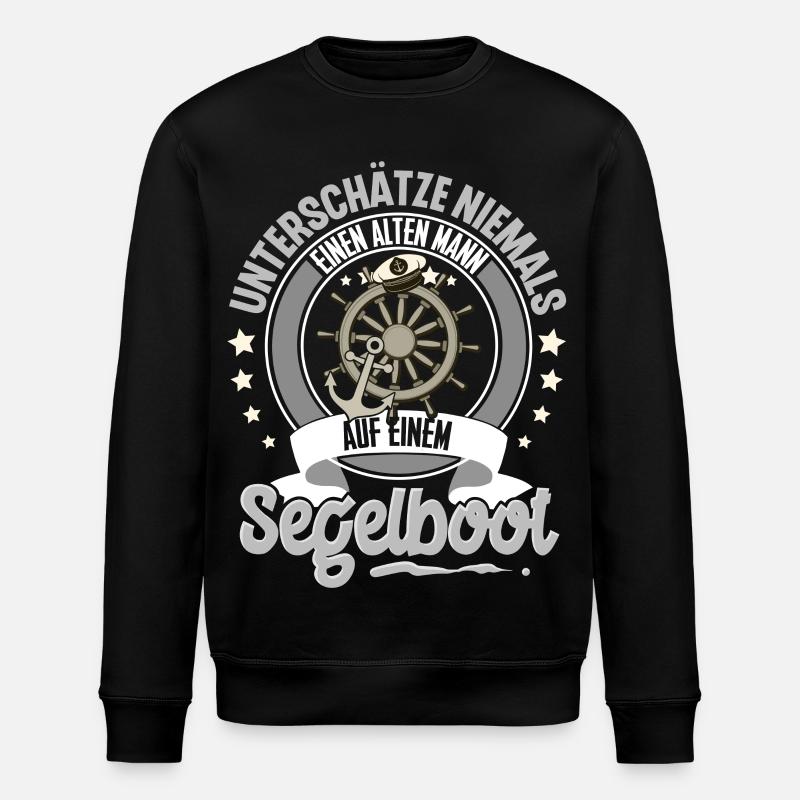 Segeln Segler Segelboot - Stanley/Stella Unisex Bio-Sweatshirt ROLLER - Schwarz