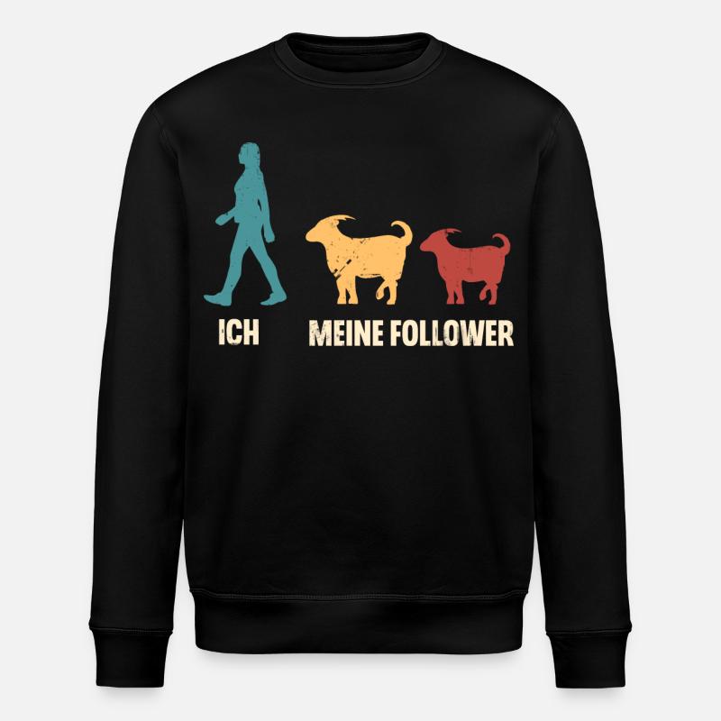 Ziege Hirte Ziegen - Stanley/Stella Unisex Bio-Sweatshirt ROLLER - Schwarz