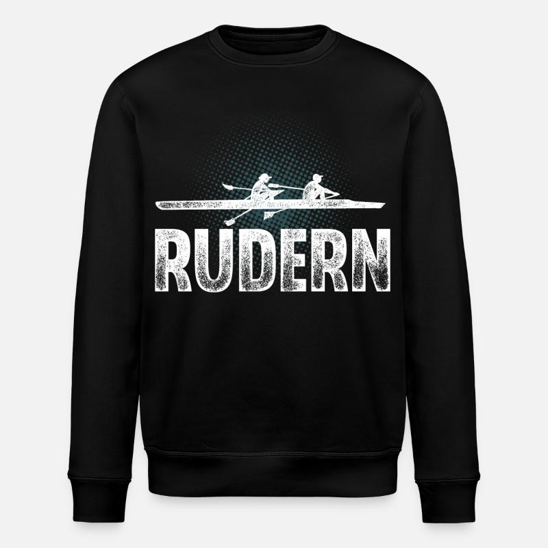 Rudern Ruderer Ruderboot - Stanley/Stella Unisex Bio-Sweatshirt ROLLER - Schwarz
