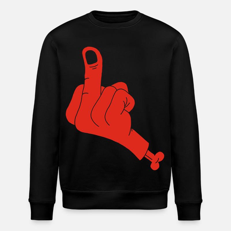 Main coupée et vulgarité (rouge) - Sweat bio ROLLER Stanley/Stella Unisexe - noir