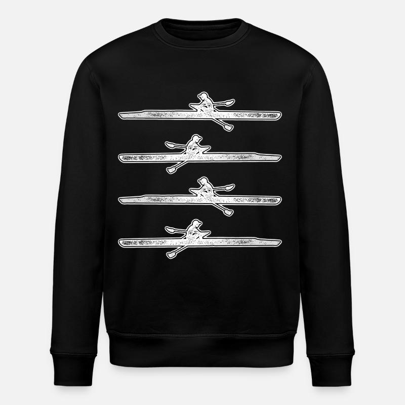 Rudern Ruderer Ruderboot - Stanley/Stella Unisex Bio-Sweatshirt ROLLER - Schwarz