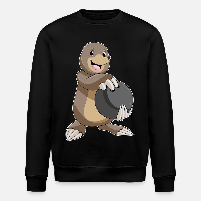 Mole Bowling Bowling Ball - Stanley/Stella ROLLER Unisex Organic Sweatshirt - black