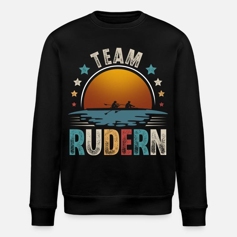 Rudern Ruderer Ruderboot Team - Stanley/Stella Unisex Bio-Sweatshirt ROLLER - Schwarz